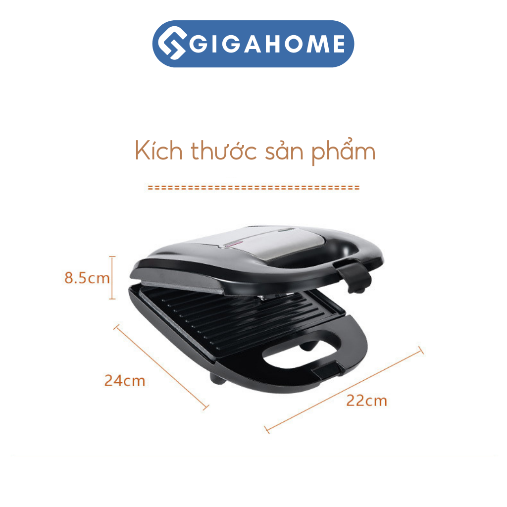 Máy Nướng Bánh Mì Sandwich, Hotdog GIGAHOME KJ-105 Công Suất 750W Tiện Lợi 9209