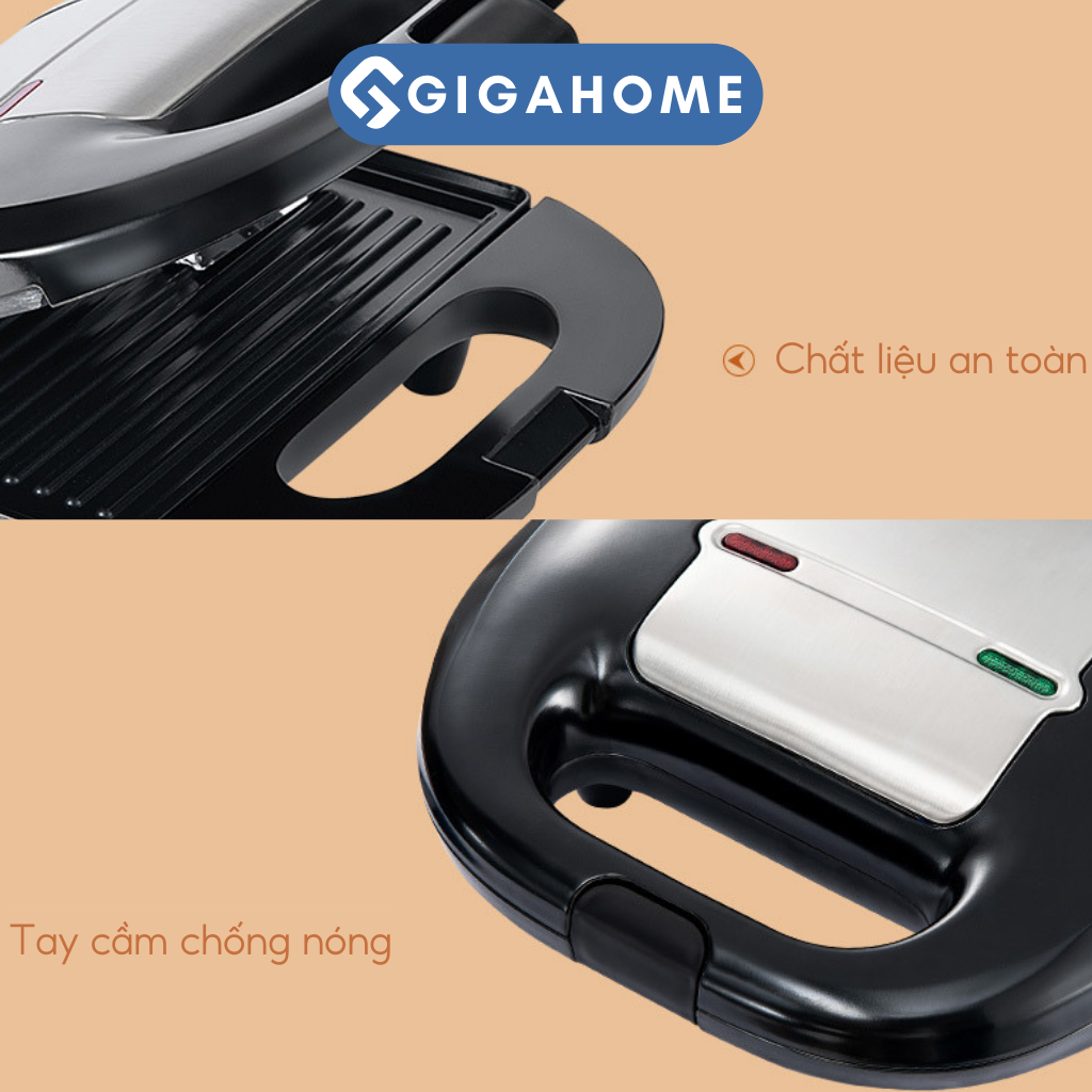 Máy Nướng Bánh Mì Sandwich, Hotdog GIGAHOME KJ-105 Công Suất 750W Tiện Lợi 9209