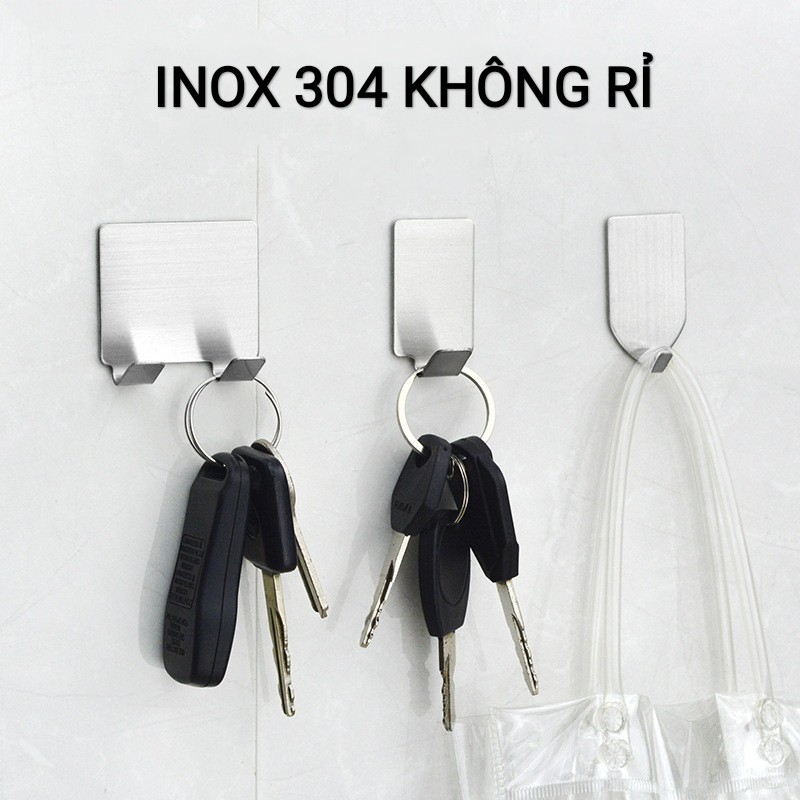 Móc dán tường chịu lực siêu dính treo đồ, vật dụng đa năng tiện ích inox 304 | BigBuy360 - bigbuy360.vn