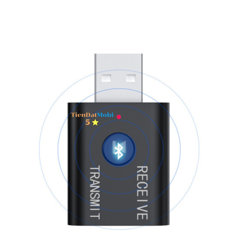Đầu thu phát Bluetooth USB, Kết nối âm thanh 2 trong 1 cho máy tính/Tivi Loa, tai nghe bluetooth