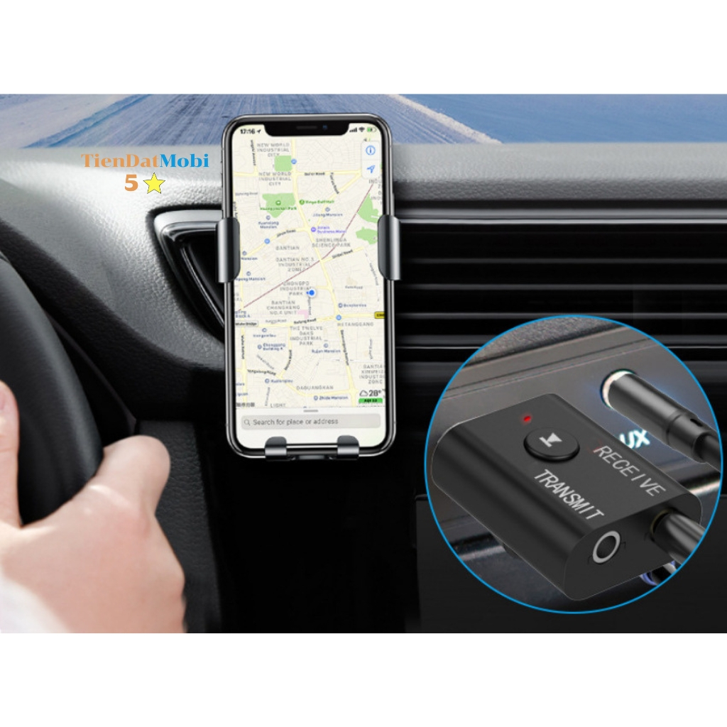 Đầu thu phát Bluetooth USB, Kết nối âm thanh 2 trong 1 cho máy tính/Tivi Loa, tai nghe bluetooth