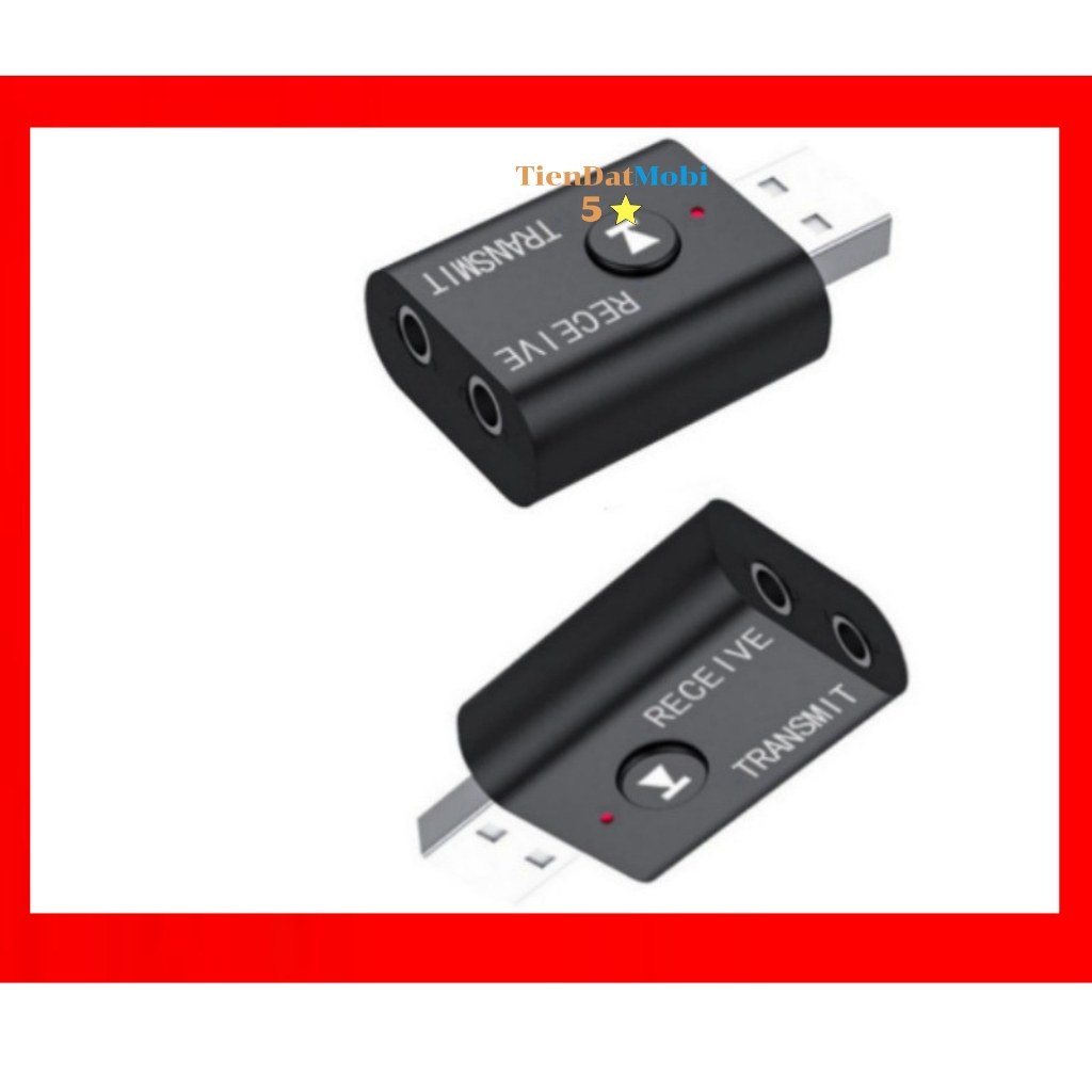 Đầu thu phát Bluetooth USB, Kết nối âm thanh 2 trong 1 cho máy tính/Tivi Loa, tai nghe bluetooth