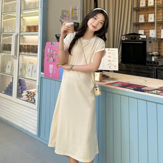 Váy tay hến dáng dài, chất tăm Junstore 00423