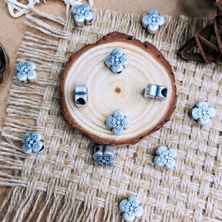 [Giá sỉ] Charm bạc hoa mai 4 cánh may mắn (3D0004)