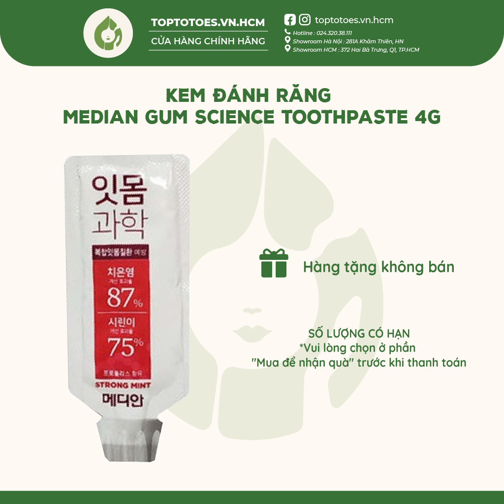 Kem Đánh Răng Median Gum Science Toothpaste 4g [QUÀ TẶNG KÈM ĐƠN HÀNG]