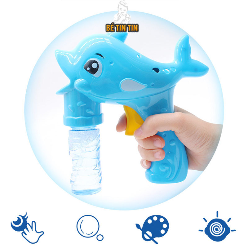 Súng bắn bong bóng hình CÁ HEO dễ thương cho bé