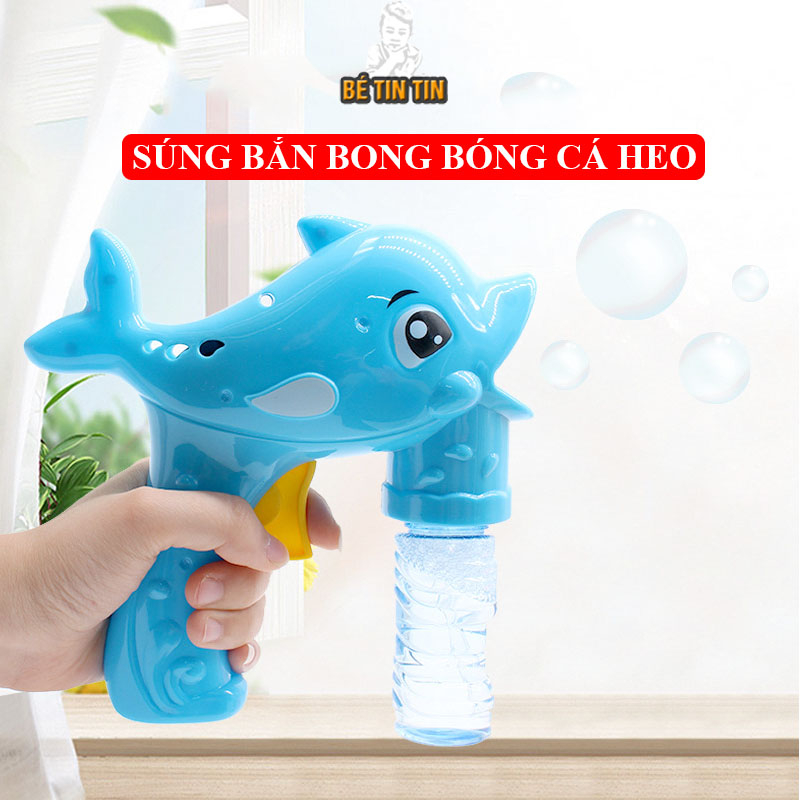 Súng bắn bong bóng hình CÁ HEO dễ thương cho bé