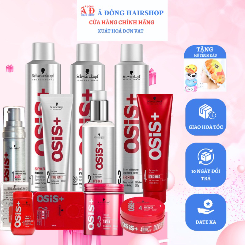 [+Tặng mũ trùm] BỘ SẢN PHẨM TẠO KIỂU TÓC OSIS SCHWARZKOPF ĐỨC ĐẲNG CẤP CHUYÊN NGHIỆP SALON