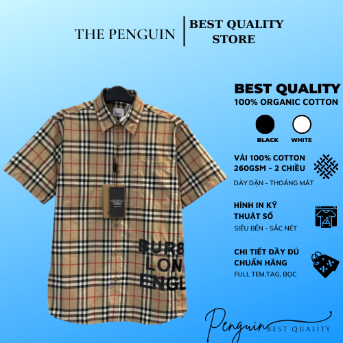 ÁO SƠ MI BURBERRY UNISEX V2 , ÁO SƠ MI BBR LONDON SỌC KẺ VÀNG NAM NỮ UNISEX The.Peguin