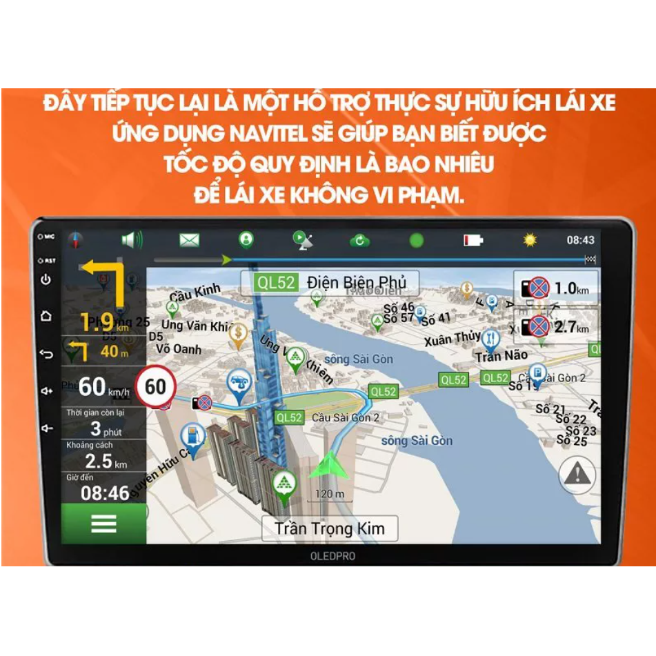 Màn hình android New Ram2/3GB Rom 32gb 8 Core,Dvd android oto, đa tính năng Vietmap, tốc độ hình ảnh sắc nét | BigBuy360 - bigbuy360.vn