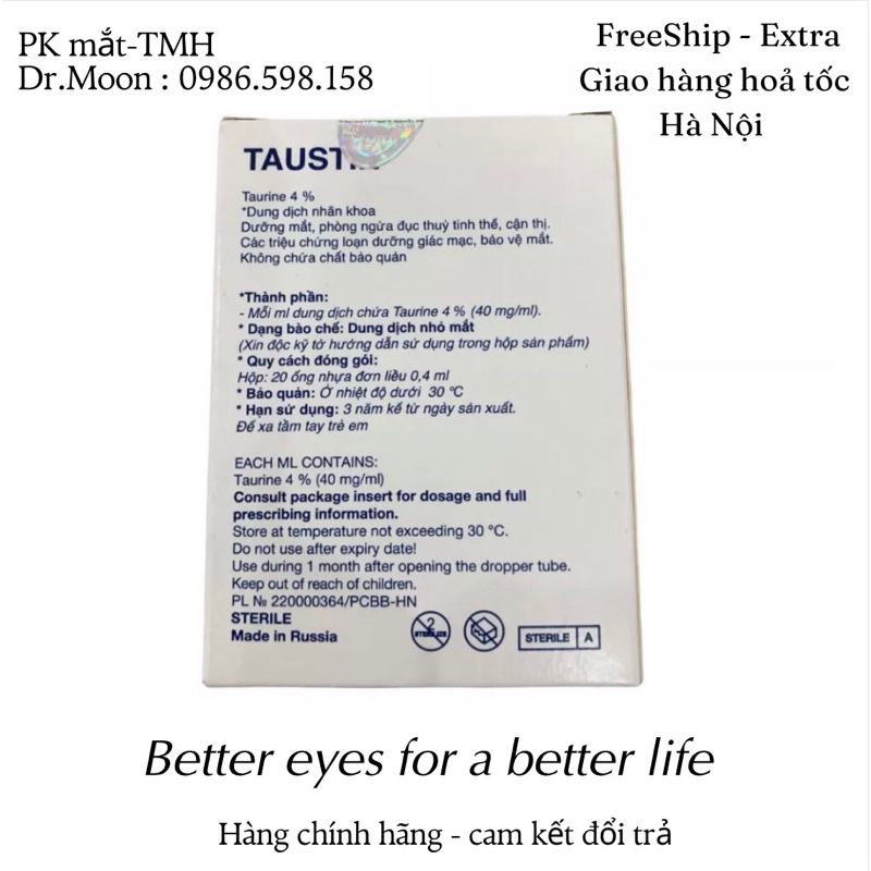 Nươc mắt nhân tao Taustin solopharm 1ml