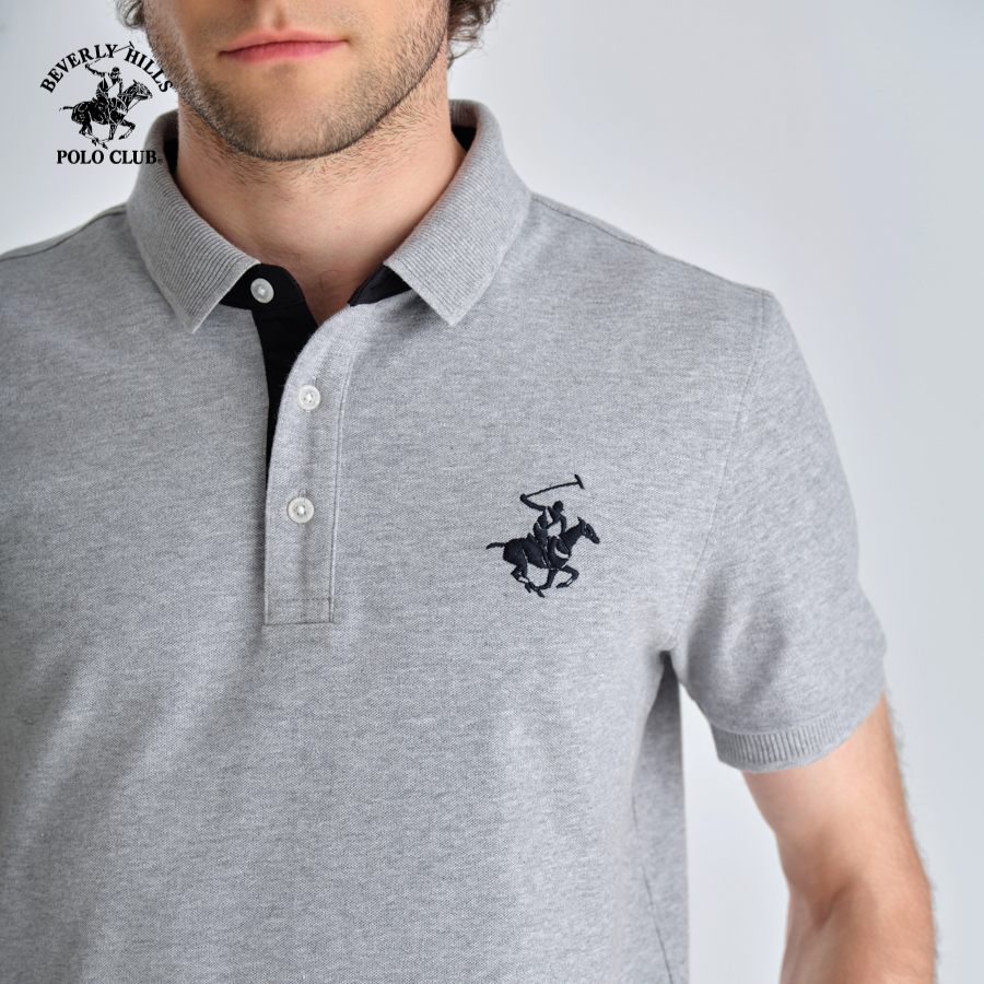 Beverly Hills Polo Club - Áo polo Ngắn tay Nam Regular Fit GRAY- BHPC PMRSS23TL060