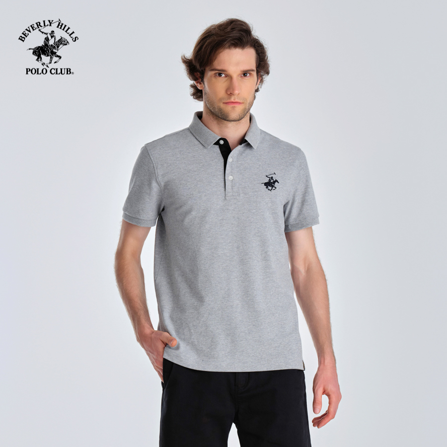 Beverly Hills Polo Club - Áo polo Ngắn tay Nam Regular Fit GRAY- BHPC PMRSS23TL060