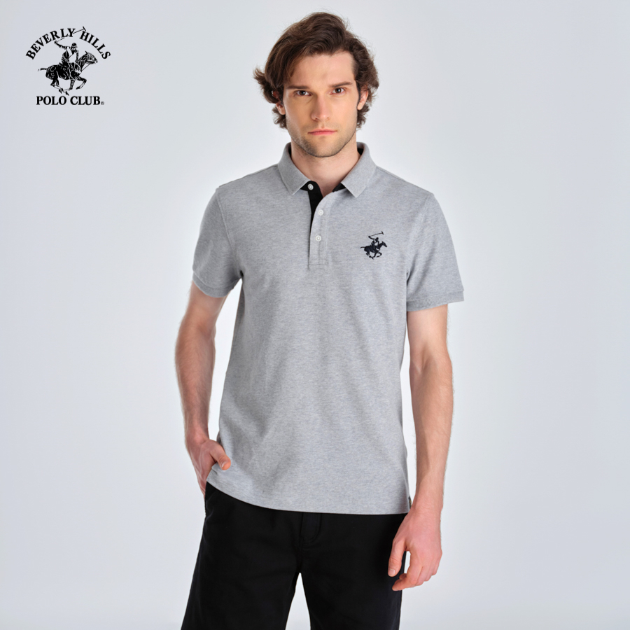 Beverly Hills Polo Club - Áo polo Ngắn tay Nam Regular Fit GRAY- BHPC PMRSS23TL060