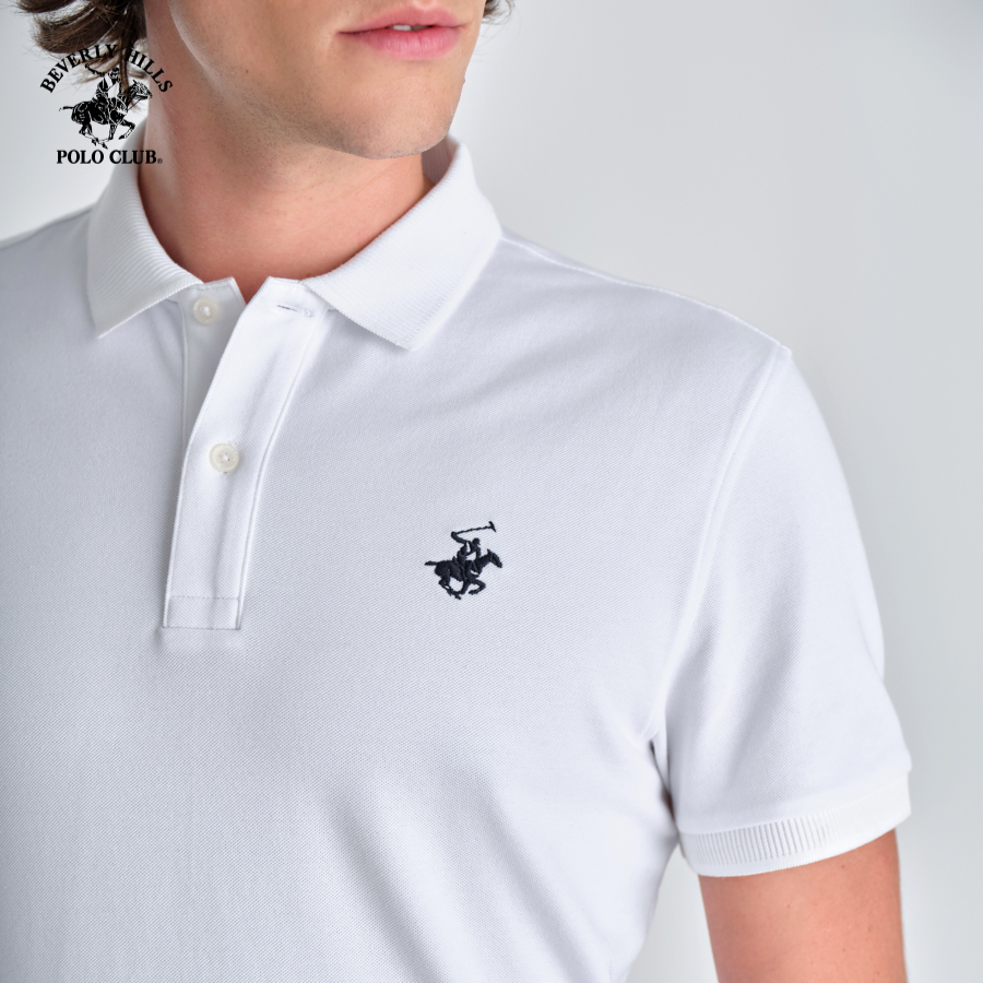 Beverly Hills Polo Club - Áo polo Ngắn tay Nam Regular Fit WT WHITE- BHPC PMRSS23TL055