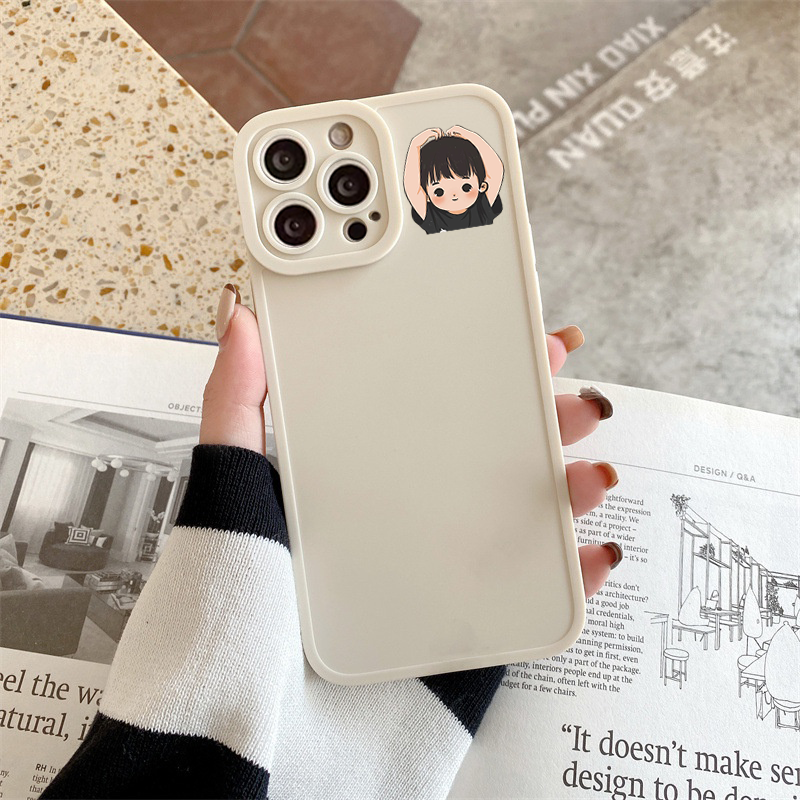 Ốp lưng Iphone cạnh vuông cặp đôi baby thả tim cute ip 6/7/8Plus X XS xr xsmax 11/12/13/14pro promax sv65