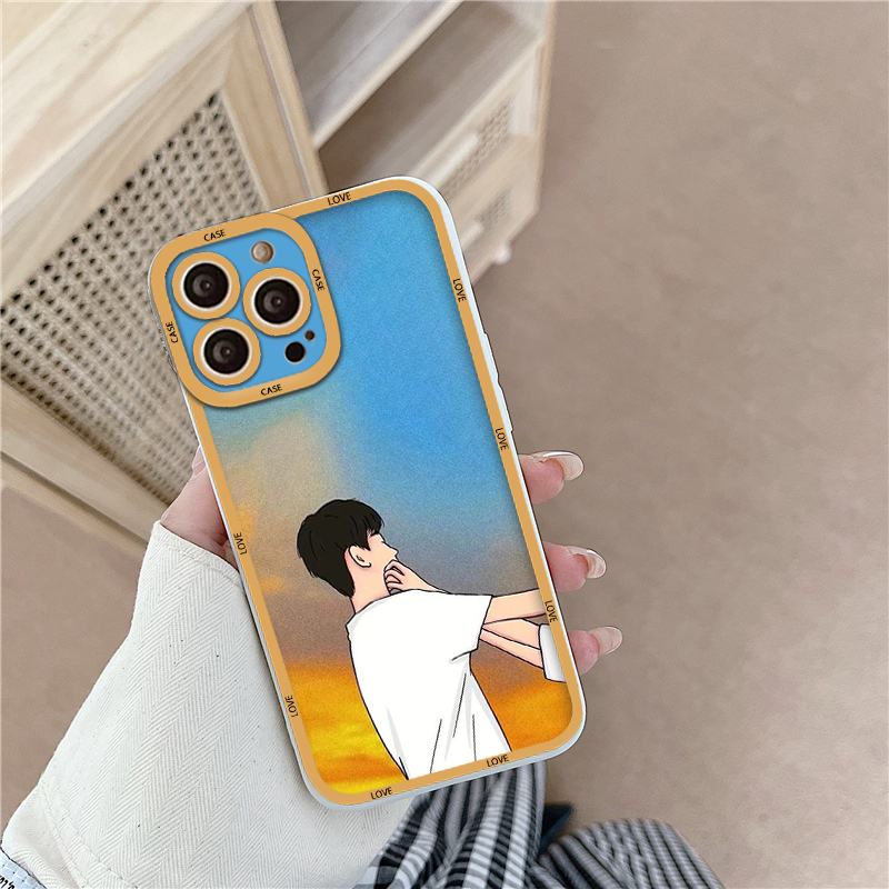 Ốp lưng Iphone cạnh vuông cặp đôi chành chọe dễ thương 6/7/8Plus X XS xr xsmax 11/12/13/14pro promax sv67