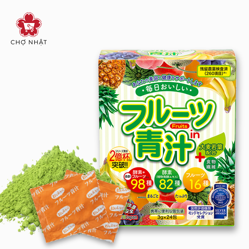 Bột dinh dưỡng mầm lúa mạch trái cây Aojiru