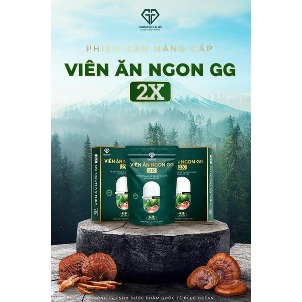 Viên Ăn Ngon GG 2X Hỗ Trợ Tăng Cân An Toàn Hiệu Quả Cho Người Cơ Địa Chai Lỳ - Gầy Kinh Niên Và Trẻ Em Từ 6 Tuổi