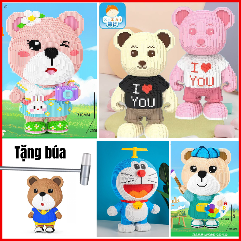 Mô hình Doraemon  thần tài 65CM mô hình nhân vật truyện Doraemon đồ chơi xếp hình 3d