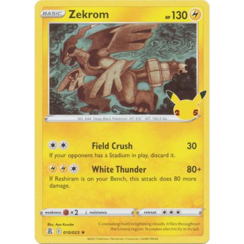 Zekrom - 10/25 - Holo RareCelebrations Singles