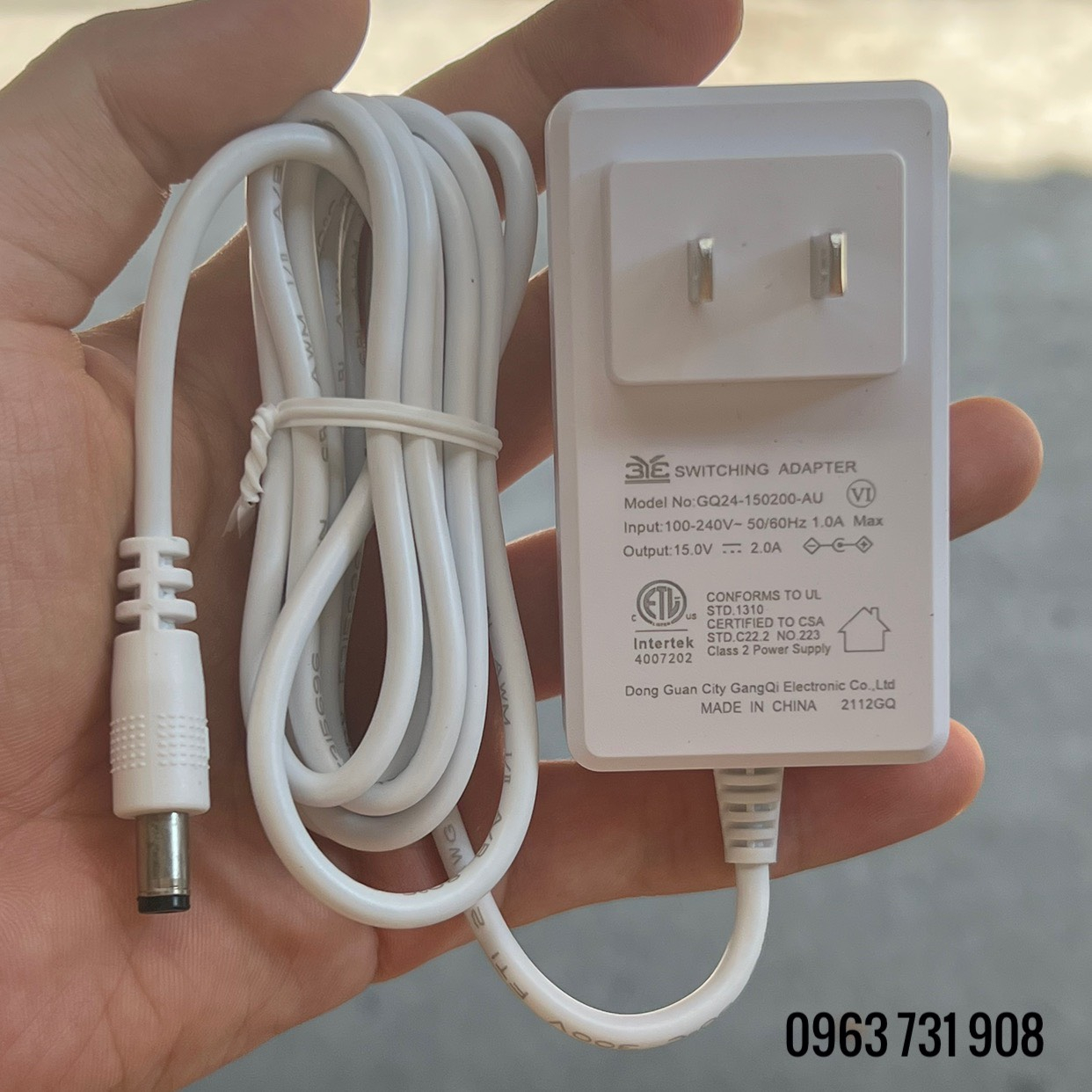 Dây sạc loa kéo 15V 2A xịn chính hãng