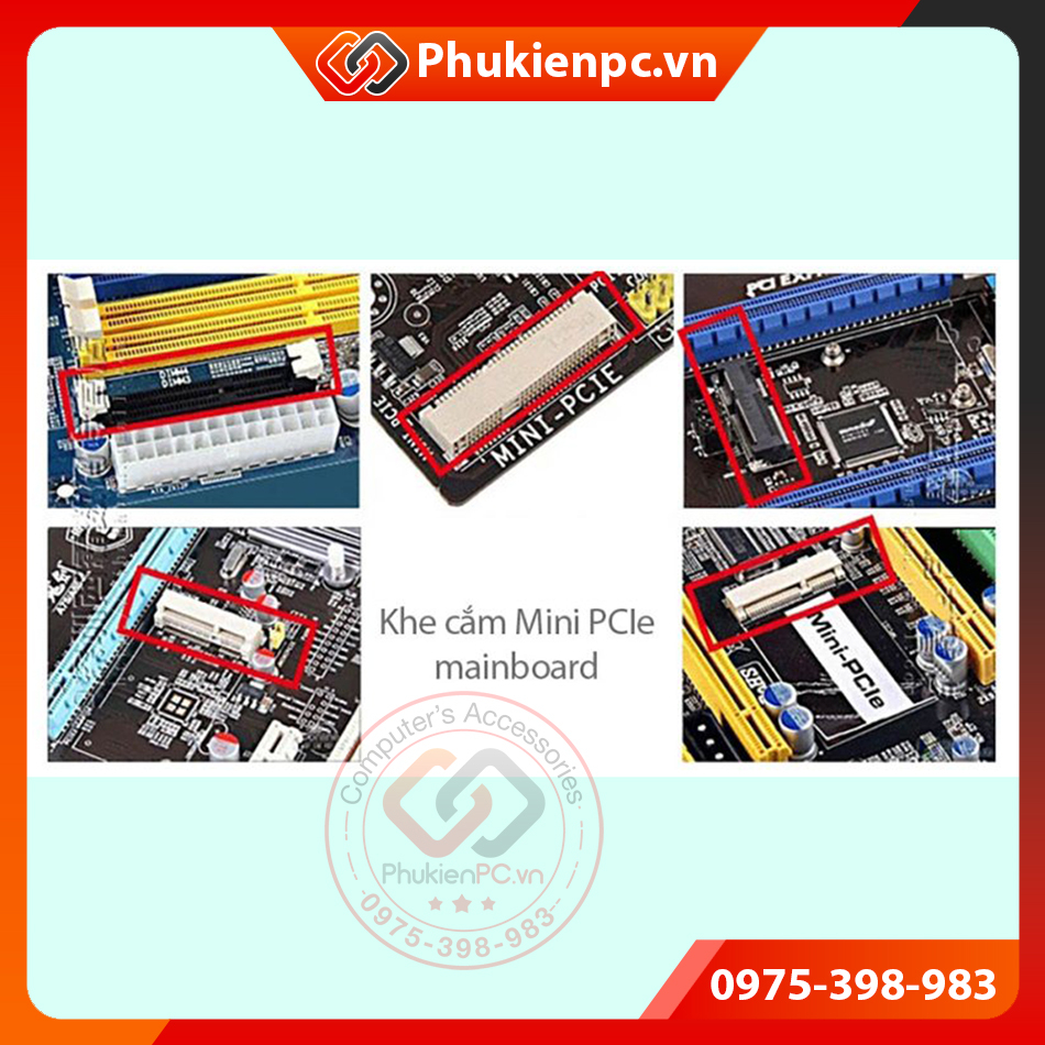 Adapter chuyển đổi Mini PCIe sang 2 USB 2.0 cho máy tính công nghiệp, điện tử kết nối USB Flash, bàn phím, chuột, ổ cứng