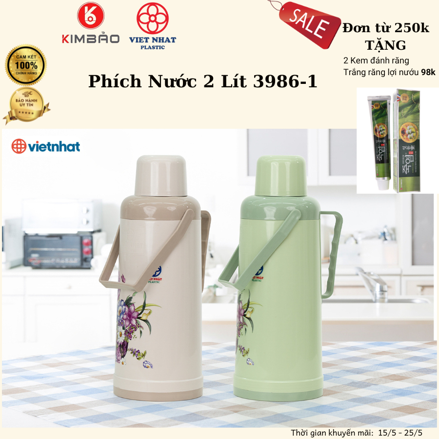 Bình thuỷ nước nóng Việt Nhật 2 lít