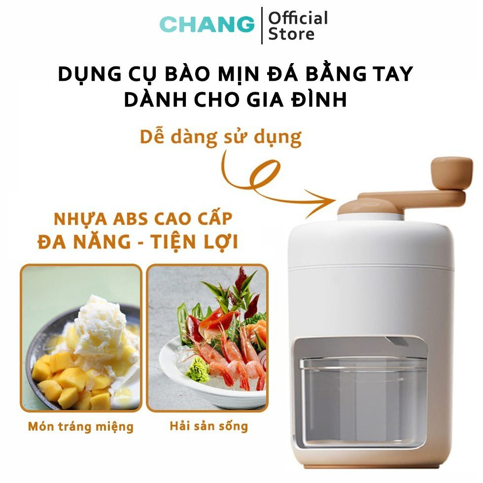 Máy Bào Đá Mini, Dụng Cụ Xay Đá Tuyết Bằng Tay, Máy Làm Đá Bào Quay Tay Đa Năng Cỡ Nhỏ Tiện Lợi Cho Gia Đình
