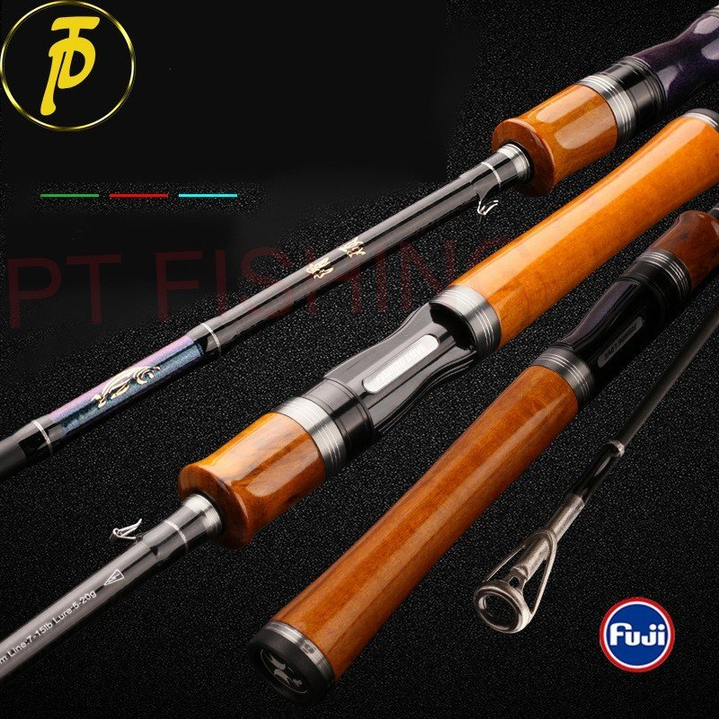 Cần câu lure carbon xoắn X, khoen FUJI, đầu bu FUJI chống xoắn, tay cầm thẳng độ cứng 1m68UL/1m98L/2m1ML Mới 2023
