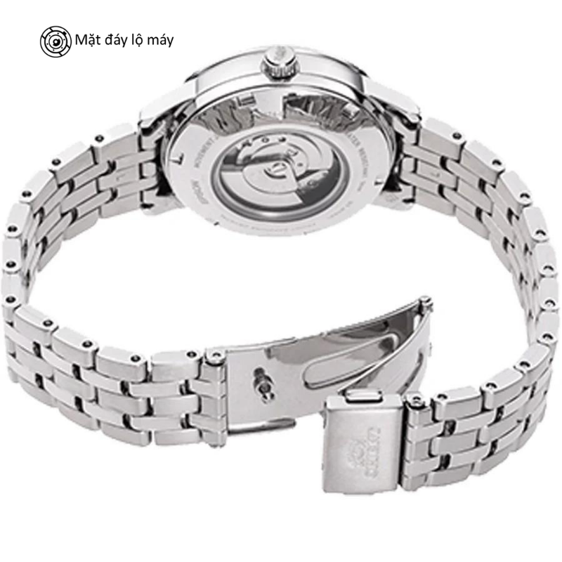 Đồng hồ cơ nữ Orient Watch Contemporary RA-NR2010P10B máy lộ cơ mặt kính Sapphire dây thép đeo tay cao cấp chính hãng