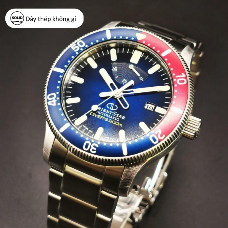 Đồng hồ cơ nam Orient Star Watch Sport RE-AU0306L00B phiên bản giới hạn kính sapphire dây thép đeo tay thể thao bơi lặn