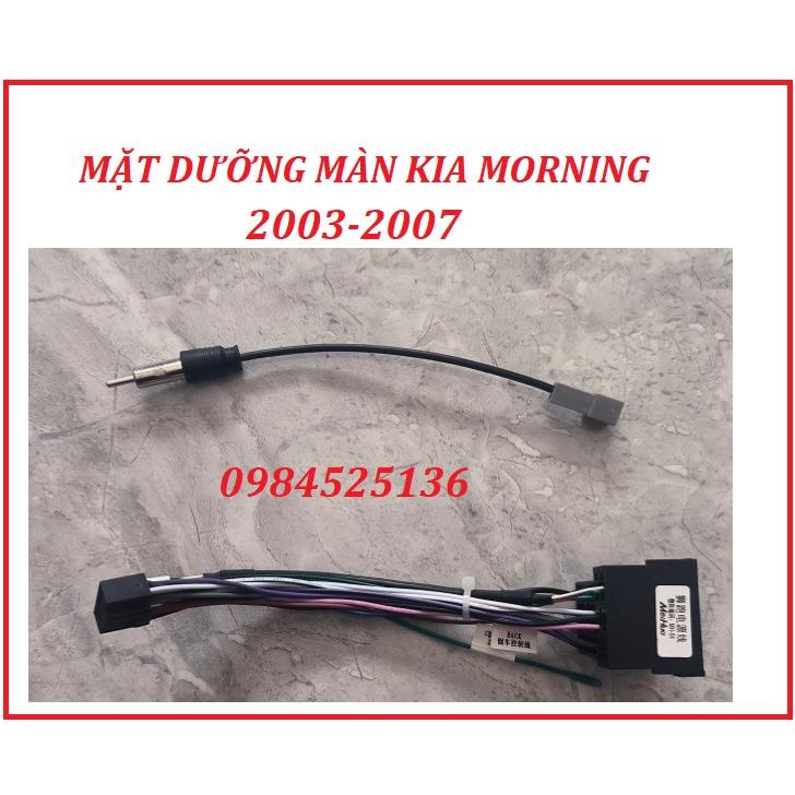 Mặt dưỡng LẮP MÀN CHO XE KIA MORNING 03-07 có zắc nguồn , khung dưỡng màn hình morning 2003-2007
