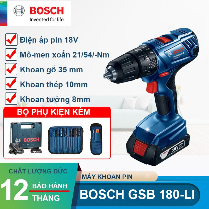 Máy khoan động lực dùng pin GSB180-LI+PK