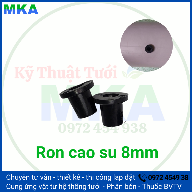 Ron cao su 8mm khởi thủy PVC hệ thống tưới tự động (50 cái)