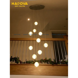 Đèn thả thông tầng pha lê giọt nước hapova caily 1059