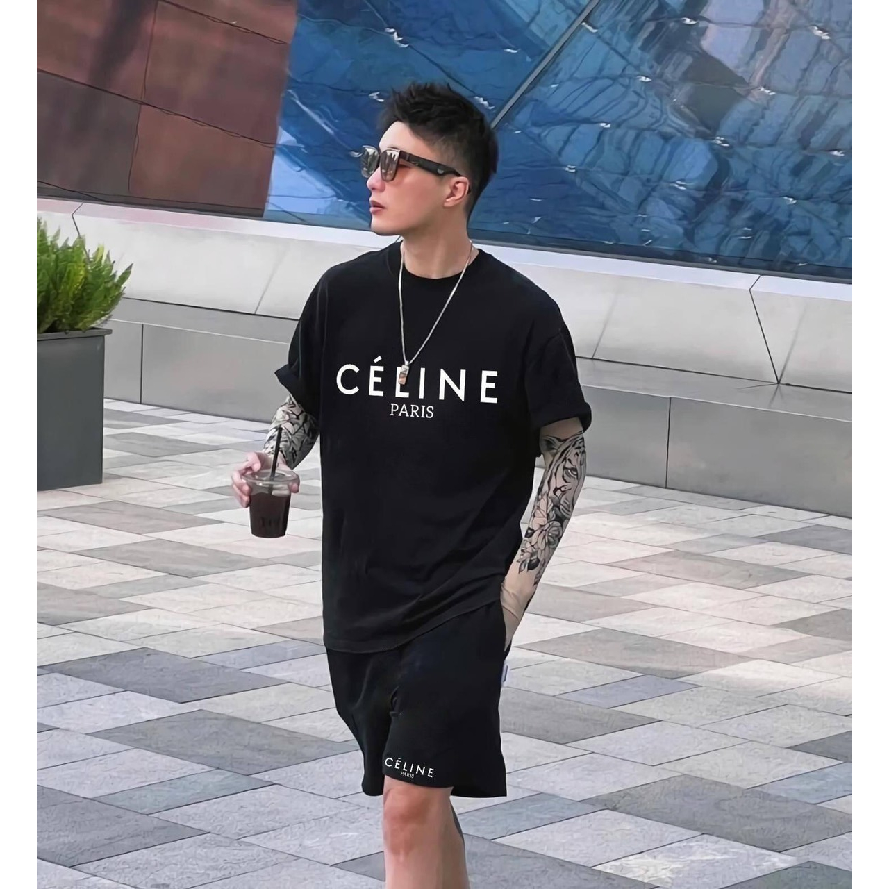 Bộ Thể Thao CELINE PARIS Chất COTTON Thoáng Mát, Thời Trang Nam Nữ Thoải Mái Phong Cách TRẺ TRUNG