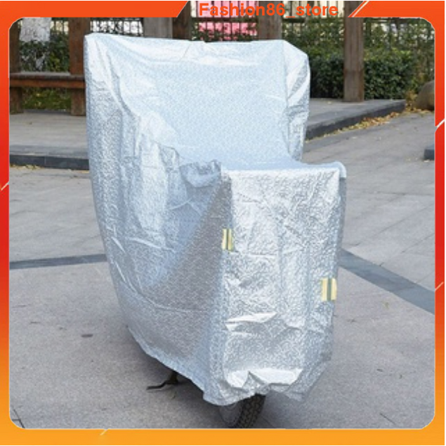 Bạt trùm che phủ xe máy chống nắng nóng mưa gió bụi bẩn loại dày chống thấm nước, kích thước to che được xe sh fashion86