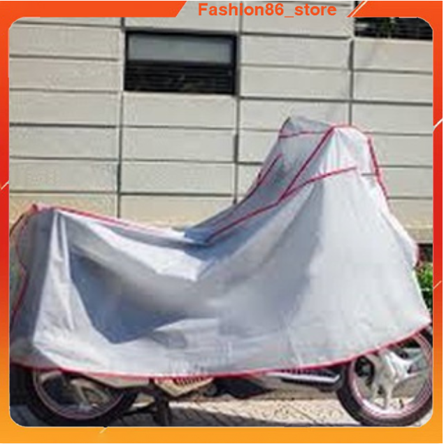 Bạt trùm che phủ xe máy chống nắng nóng mưa gió bụi bẩn loại dày chống thấm nước, kích thước to che được xe sh fashion86