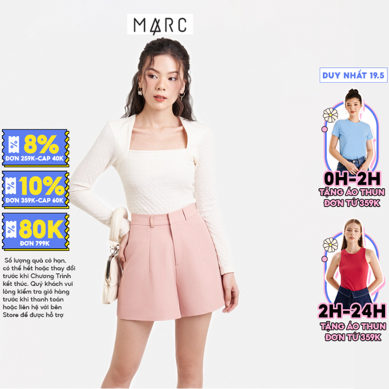 Quần short nữ MARC FASHION cơ bản ben trước 2 túi CBNT112922
