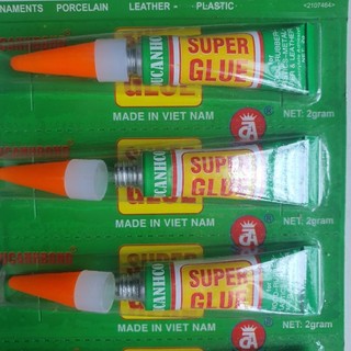 1 vỉ 12 Tuýp keo dán đa năng Super glue