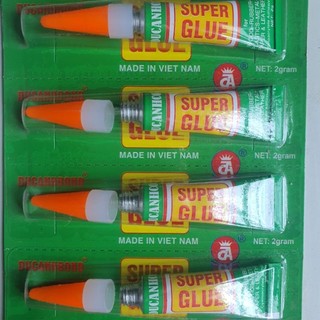 1 vỉ 12 Tuýp keo dán đa năng Super glue