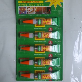 1 vỉ 12 Tuýp keo dán đa năng Super glue