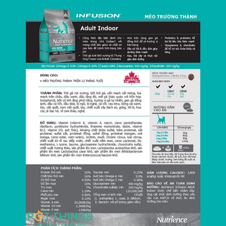 Thức Ăn Hạt Cho Mèo Nutrience Infusion Từ Canada