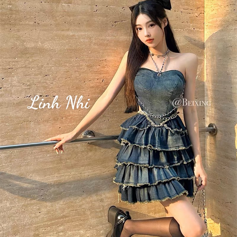 Set bò jeans jum Quảng Châu ,sét quần áo cao cấp 2023 Linh Nhi chuyên sỉ ninh hiệp