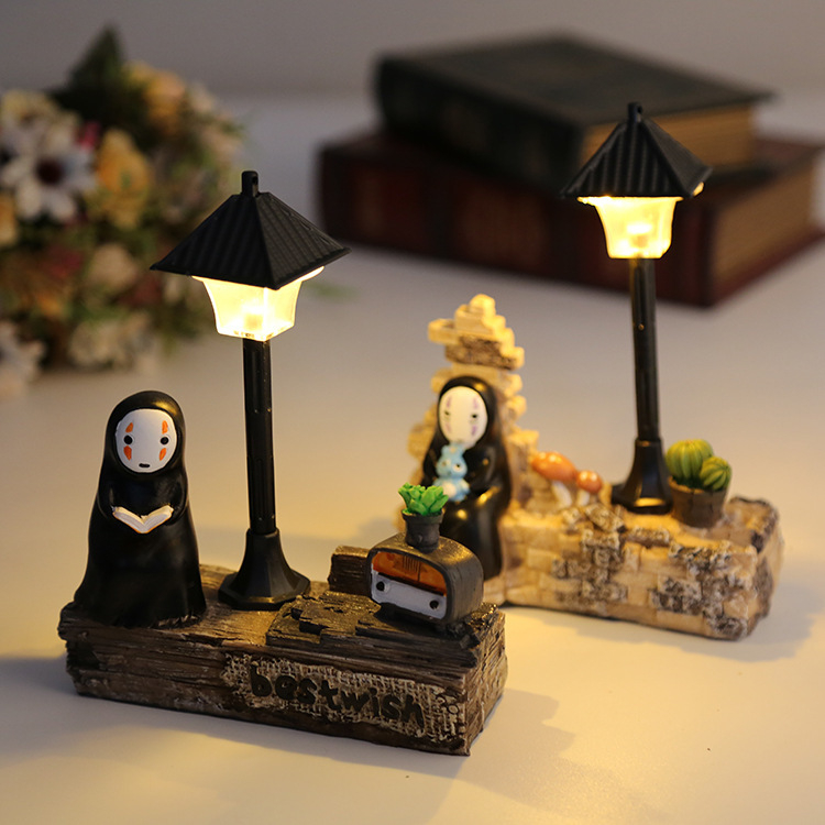 Mô Hình Vô Diện Kiêm Đèn Ngủ Trang Trí Bàn Học, Bàn Làm Việc | DC34 | Đồ Decor Trang Trí Nhà Cửa Vô Diện Dễ Thương