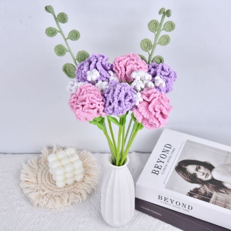 HOA CẨM CHƯỚNG HANDMADE/MÓC LEN THỦ CÔNG