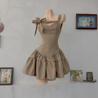 Đầm Xoè Cột Nơ Vai