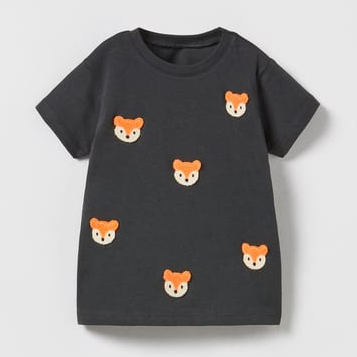 Áo phông hình gấu bé gái size baby Zara Authentic