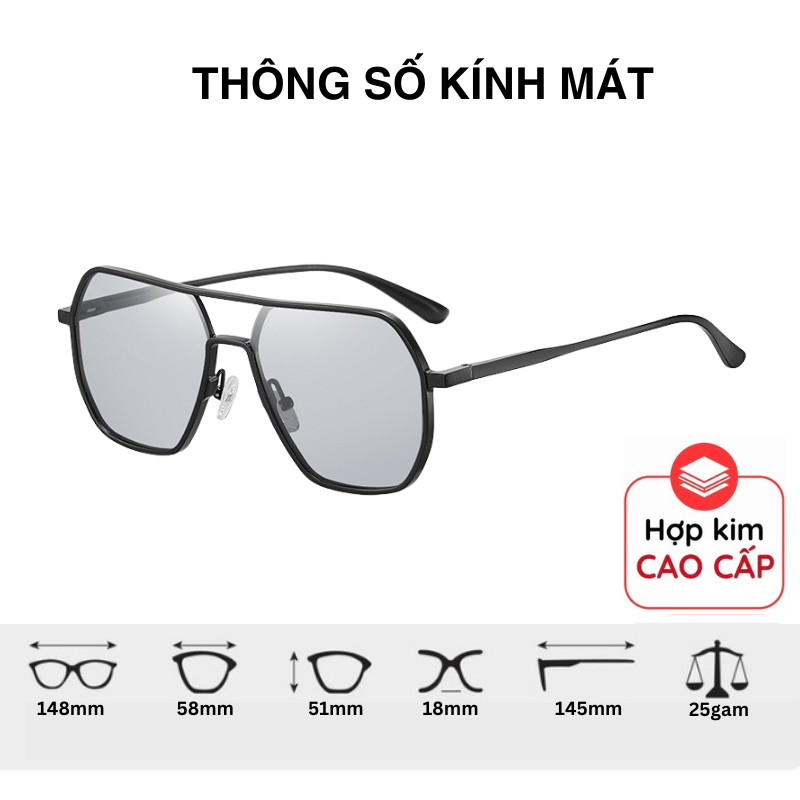 Kính Mát Đổi Màu Khi Ra Nắng Chống Tia UV Phụ Kiện Thời Trang Đi Ngày Và Đêm Dành Cho Nam Nữ STN.92HK1